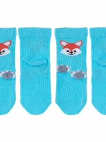 Комплект из 2 пар детских носков Брестские (БЧК), 2-18С3086, рис. 568, ЛАЗУРНЫЕ