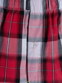 Мужские трусы-шорты из 100% хлопка Sergio Dallini, SG3310-11, КРАСНЫЕ