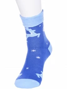 Детские махровые носки LORENZline, П4М, СИНИЕ