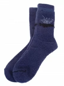 Женские теплые махровые носки Hobby Line, Нжа6536, ДЖИНСОВЫЕ