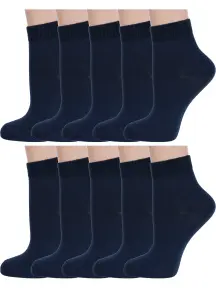 Комплект из 10 пар женских носков RuSocks (Орудьевский трикотаж) ТЕМНО-СИНИЕ (10-С-420)