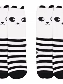 Комплект из 2 пар детских гольфов Hobby Line, 2-гд4449, БЕЛЫЕ в полосочку