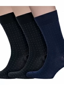 Комплект из 3 пар мужских носков Sergio Di Calze (PINGONS) из мерсеризованного хлопка, 3-18SC1, микс 2