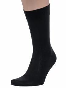Набор мужских носков из 100% хлопка, 10 пар (ТМ Grinston socks), PG-15D2-10k, ЧЕРНЫЕ