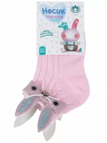 Детские носки с аппликацией "Борисоглебский трикотаж", 8С972, РОЗОВЫЕ