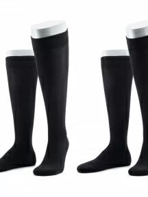 Комплект из 2 пар мужских гольфов Sergio Di Calze (PINGONS) из мерсеризованного хлопка, 2-19SC, 19SC1, ЧЕРНЫЕ