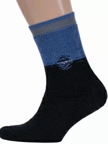 Комплект из 3 пар мужских махровых носков Гамма, 3-СММ, С664, ЧЕРНЫЕ