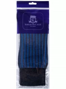 Мужские носки из мерсеризованного хлопка Sergio Di Calze (PINGONS), 18SC2, ДЖИНСОВЫЕ