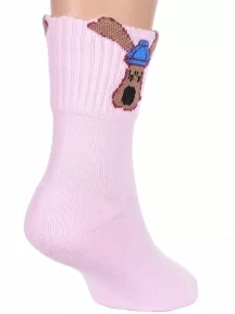 Детские спортивные носки с махровым следом PARA socks, N2D02, РОЗОВЫЕ