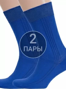 Комплект из 2 пар мужских носков RuSocks (Орудьевский трикотаж) из 100% хлопка, 2-М3-11001, рис. 03, ВАСИЛЬКОВЫЕ