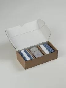 Набор из 3 пар мужских носков MSCLUB №М52, ВИ3-НМ52, СИНИЕ 2