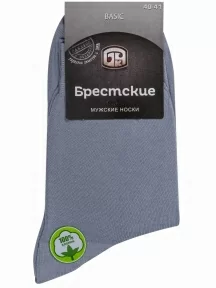 Мужские носки из 100% хлопка Брестские (БЧК), 15С2225, рис. 000, СВЕТЛО-СЕРЫЕ