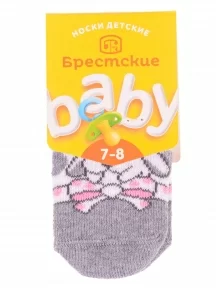 Детские махровые носки Брестские (БЧК) рис. 165, СЕРЫЕ МЕЛАНЖ (14С3060)