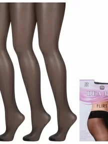 Комплект из 3 пар женских колготок с заниженной талией DEA MIA (БЧК), 3-3С1441, ГРАФИТ