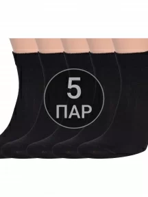 Комплект из 5 пар мужских носков Брестские (БЧК), 5-14С2124, рис. 000, ЧЕРНЫЕ
