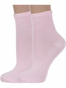 Комплект из 2 пар женских бамбуковых носков ХОХ, 2-G-223, РОЗОВЫЕ