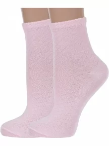 Комплект из 2 пар женских бамбуковых носков ХОХ, 2-G-223, РОЗОВЫЕ