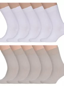 Комплект из 10 пар мужских носков CAVALLIERE (RuSocks), С-330/1-10, микс 1