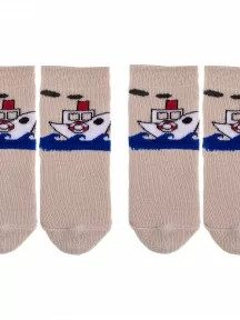 Комплект из 2 пар детских махровых носков Альтаир, 2-С108, СВЕТЛО-БЕЖЕВЫЕ