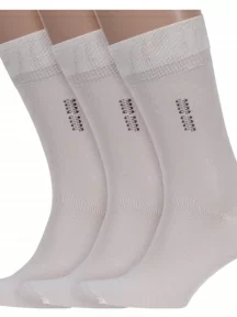 Комплект из 3 пар мужских бамбуковых носков ХОХ, 3-X-1111, БЕЖЕВЫЕ