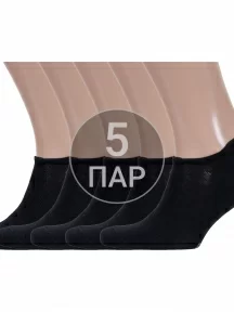Комплект из 5 пар мужских ультракоротких носков DiWaRi, 5-17С-144СП, рис. 000, ЧЕРНЫЕ