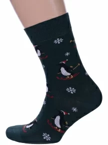 Мужские носки Брестские (БЧК), 20С2146, рис. 538 ТЕМНО-ЗЕЛЕНЫЕ