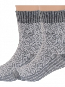 Комплект из 2 пар детских полушерстяных носков RuSocks (Орудьевский трикотаж) СЕРЫЕ, рис. 1 (2-Д-382)
