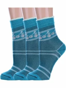 Комплект из 3 пар женских носков Альтаир, 3-А227, ИЗУМРУДНЫЕ