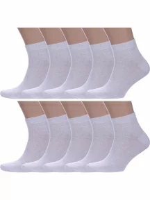 Комплект из 10 пар мужских носков Альтаир, 10-О214, СВЕТЛО-СЕРЫЕ