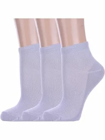 Комплект из 3 пар детских носков Альтаир, 3-Д82, СВЕТЛО-СЕРЫЕ