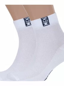 Комплект из 2 пар мужских носков RuSocks (Орудьевский трикотаж) БЕЛО-СИНИЕ (2-М-2211)