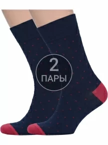 Комплект из 2 пар мужских носков MSCLUB №М34, 2-nm-377, ТЕМНО-СИНИЕ