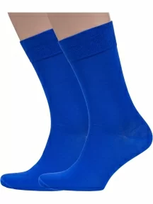 Комплект из 2 пар мужских носков Sergio Di Calze из мерсеризованного хлопка, 2-17SC6, ВАСИЛЬКОВЫЕ