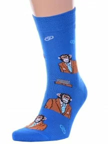 Мужские носки Брестские (БЧК), 16С2127, рис. 526, ЯРКО-СИНИЕ