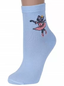 Женские носки LORENZline, Д137, ГОЛУБЫЕ