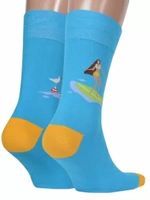 Мужские носки MSCLUB №М29, nm-316, БИРЮЗОВЫЕ