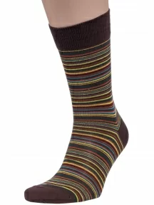 Мужские носки из мерсеризованного хлопка Sergio Di Calze (PINGONS), 16SC3, КОРИЧНЕВЫЕ