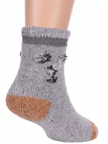 Детские теплые махровые носки Hobby Line, Ндад7622-5, СЕРЫЕ