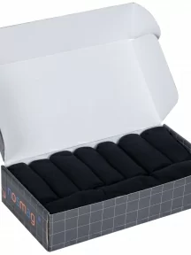 Набор из 10 пар хлопковых мужских носков AROS, С-331-10К, черные