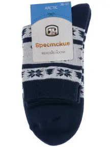 Женские махровые носки Брестские (БЧК) рис. 160, ТЕМНО-СИНИЕ (15С1408)