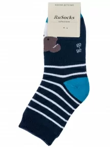 Детские махровые носки RuSocks (Орудьевский трикотаж), Д3-33039, рис. 03, ТЕМНО-СИНИЕ