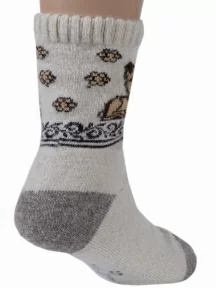 Детские носки из 100% монгольской шерсти (Монголка), 02107, СЕРЫЕ