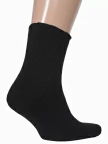 Мужские махровые носки без резинки ХОХ, XZ-1462, ЧЕРНЫЕ