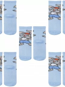Комплект из 5 пар детских носков LORENZLine, 5-Л54, ГОЛУБЫЕ