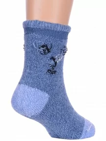 Детские теплые махровые носки Hobby Line, Ндад7622-5, ДЖИНСОВЫЕ