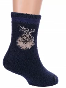 Детские теплые махровые носки Hobby Line, Ндад7618-02, ТЕМНО-СИНИЕ