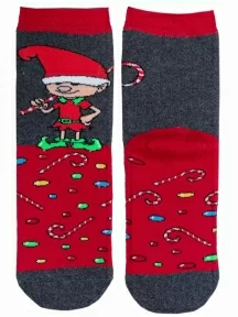 Детские махровые носки "Красная ветка", С-627, КРАСНЫЕ