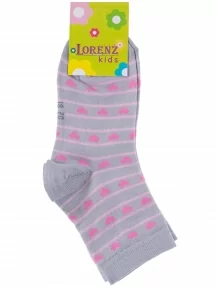 Детские носки LORENZline, Л104, СЕРЫЕ с сердечками