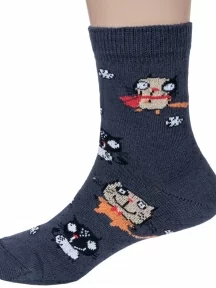 Детские носки "Носкофф" (АЛСУ), НД1, рис. 4095, ТЕМНО-СЕРЫЕ