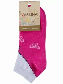 Женские носки VASILINA, 7С3248, МАЛИНОВЫЕ